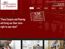 Tablet Screenshot of cincycarpetsandflooring.com